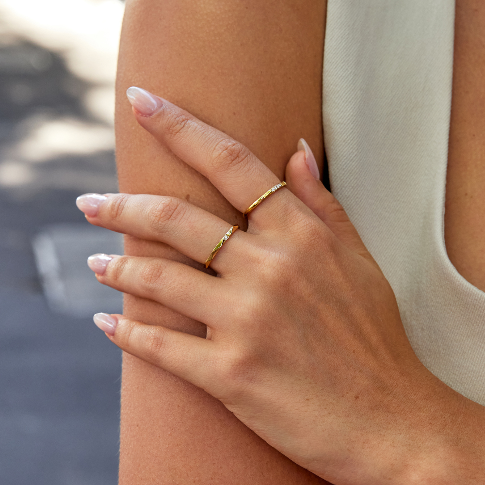 Astrid Gold Stack Ring