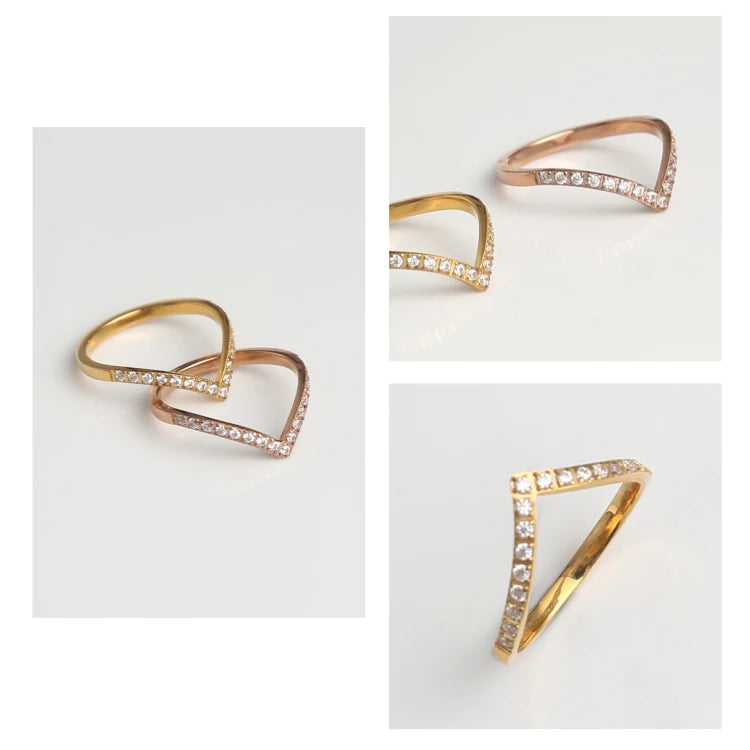 V-Twist Zircon Ring