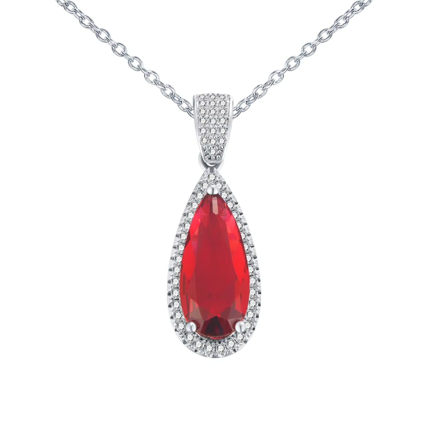 Red Rhinestone Jewelry Set