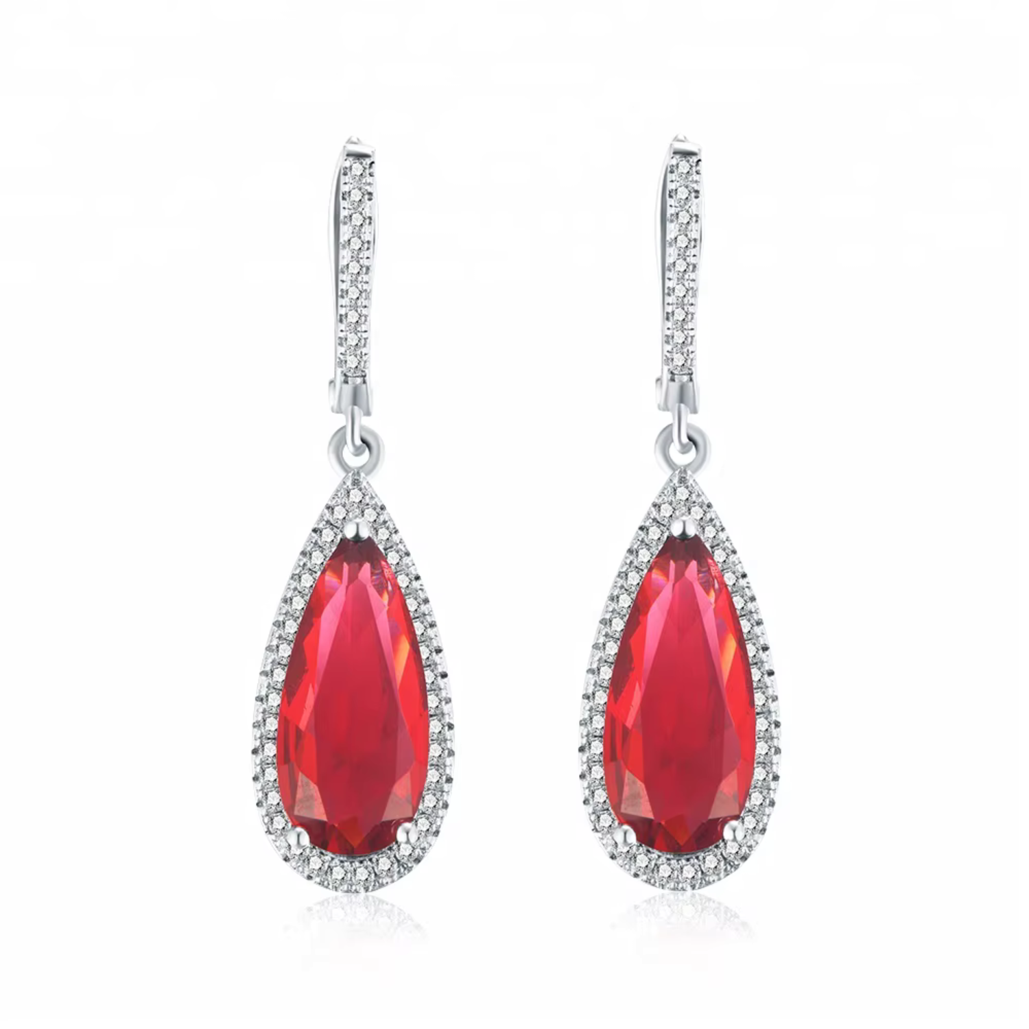 Red Rhinestone Jewelry Set