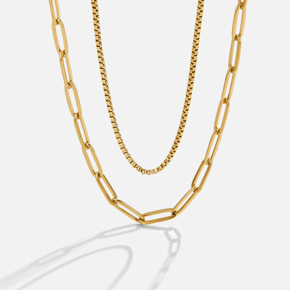 Amanda Layered Gold Chain Necklace