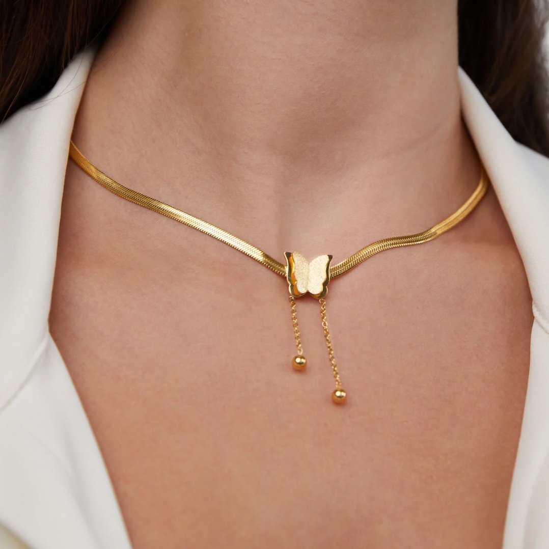 Amelie Gold Butterfly Necklace