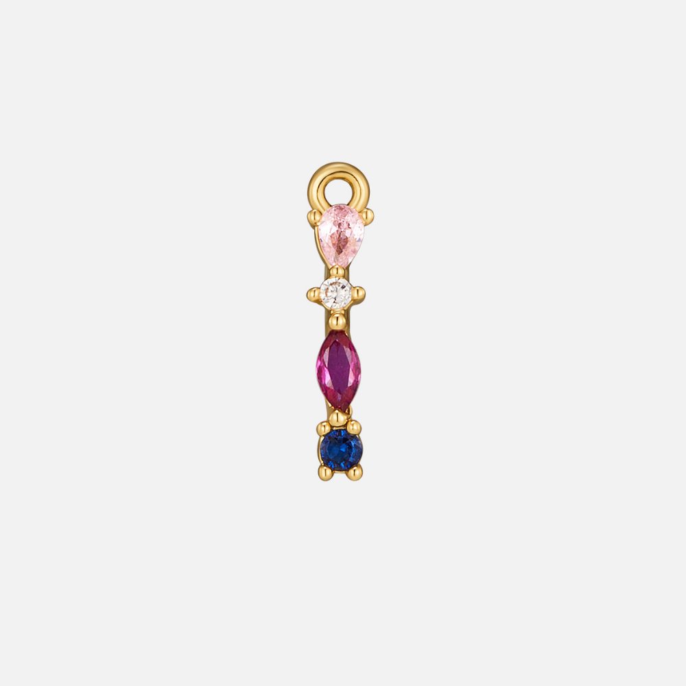 Mila Crystal Letter Charm Necklace