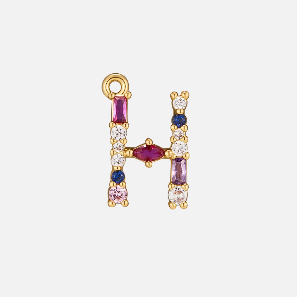 Mila Crystal Letter Charm Necklace