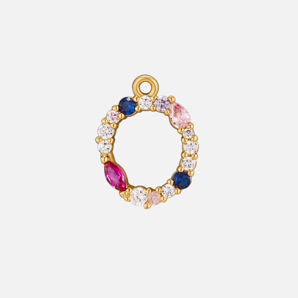 Mila Crystal Letter Charm Necklace