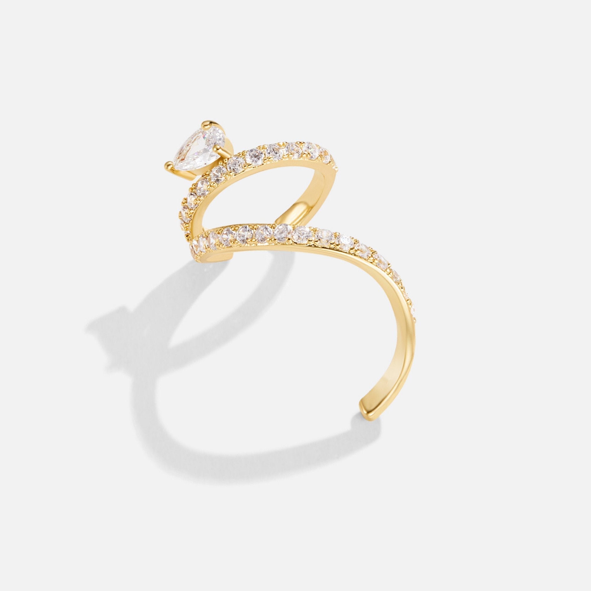 Gold Crystal Earring Cuff