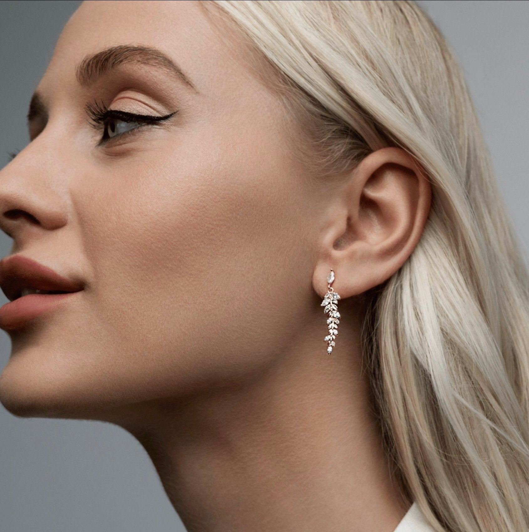 Gold Leaf Drop Earrings