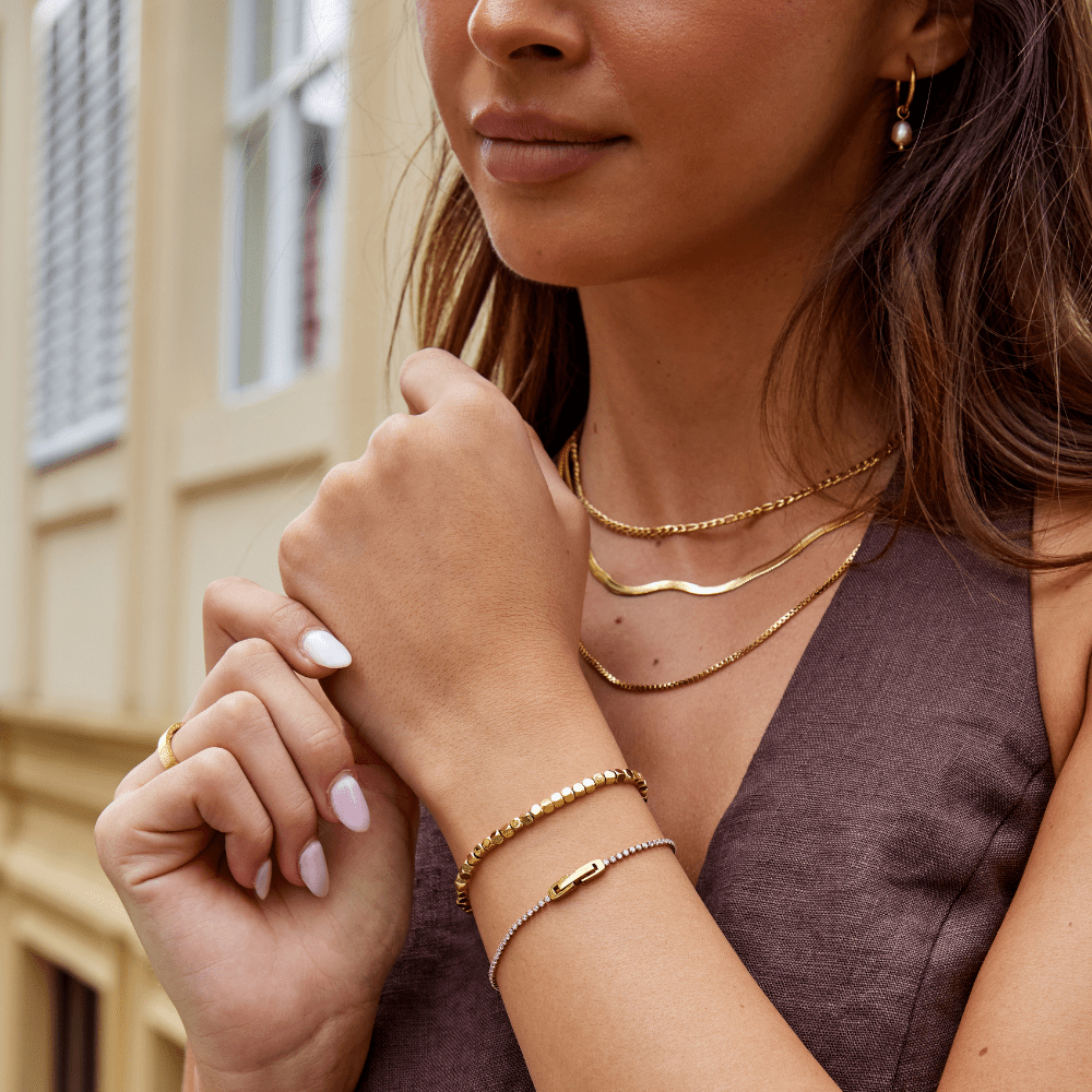 Lexi Gold Cube Bracelet