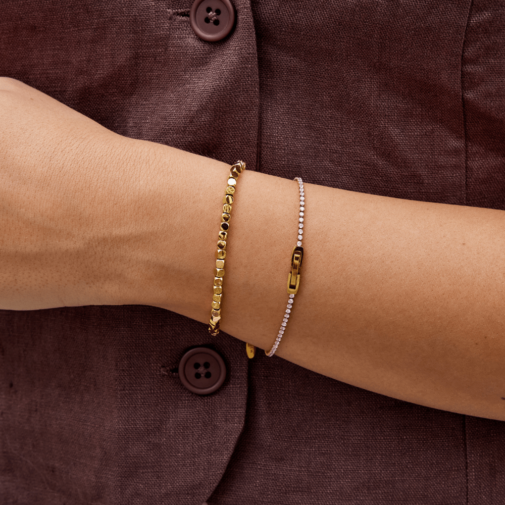 Lexi Gold Cube Bracelet